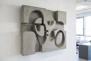 Купити барельєф «Безодня Світла» — Бетонний арт Аніш Капур стиль, 40x60 см