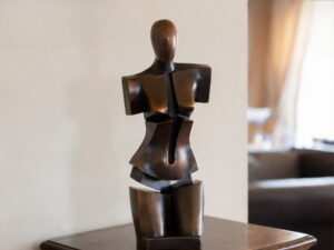 Купити статую «Архітектура Душі» з матової бронзи | Інтер'єрна скульптура Архипенко стиль, 42 см