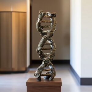 Купити бронзову скульптуру «Генетична Спіраль» | Аналог DNA Tower Чихулі, 18 см