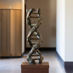 Купити бронзову скульптуру «Генетична Спіраль» | Аналог DNA Tower Чихулі, 18 см
