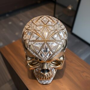 Купити бронзову скульптуру «Бронзовий Череп Вічності» — аналог Diamond Skull Херста, 105 см