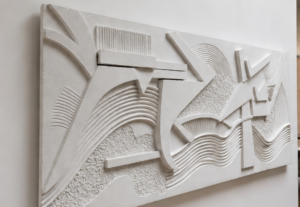 Купити барельєф з бетону «Ехо Монолітів» 70x190 см — сучасний абстрактний арт | Ціна в Україні